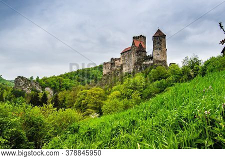 Hardegg Castle In The Thayatal Valley - Lower Austria At Spring Time.