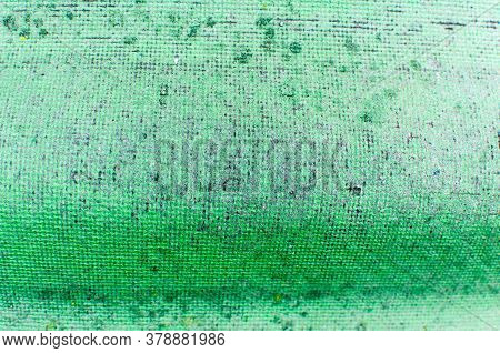 Background Of Old Ruberoid. Abstract Dark Green Texture.
