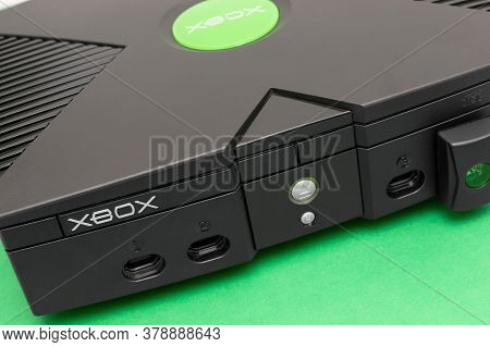 Melbourne, Australia - July 25th 2020: Angled View Of An Original Xbox Console. Face And Top Surface