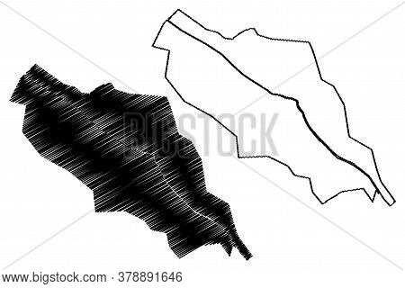 Dasoguz City (republic Of Turkmenistan, Turkmenia, Turkmenistanis, Dasoguz Province) Map Vector Illu