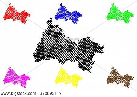Diekirch Canton (grand Duchy Of Luxembourg, Administrative Divisions) Map Vector Illustration, Scrib