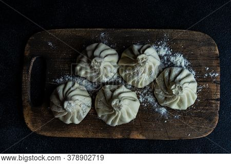 Traditional Georgian Dampling Known As Khinkali