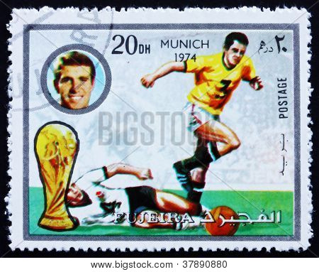 Postage stamp Fujeira 1972 Football Scene, Germany74