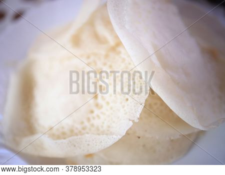 Appam, Palappam,Kallappam,vella appam,parotta,Roti or Chapati a popular traditional Kerala breakfast