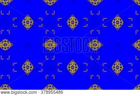 Portuguese Decorative Tiles. Mustard Leaves Geometric Pattern. Portuguese Decorative Tiles Backgroun