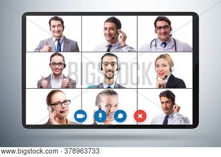 Concept of virtual collaboration through videoconferencing