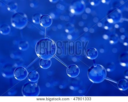 Fond de la molécule bleue
