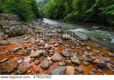 Narzan Mineral Water Spring In Caucasus Mountains In The Karachay-cherkessia Republic, Russia