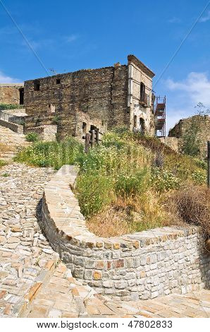 Panoraamanäkymät Tursi. Basilicata. Etelä-Italiassa.