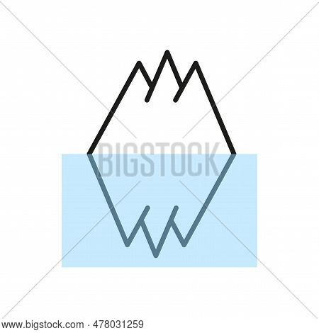 Iceberg Icon Isolated On White Background. Ice Berg Icon. Vector Illustration. Stock Image.