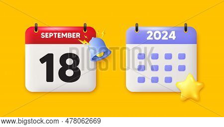 18th Day Of The Month Icon. Calendar Date 3d Icon. Event Schedule Date. Meeting Appointment Time. 18