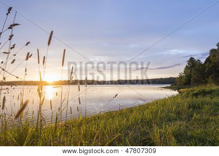 Sunset On The River