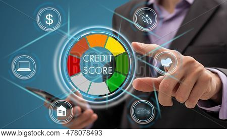 Credit Score Rating Based On Debt Reports Showing Creditworthiness Or Risk Of Individuals For Studen