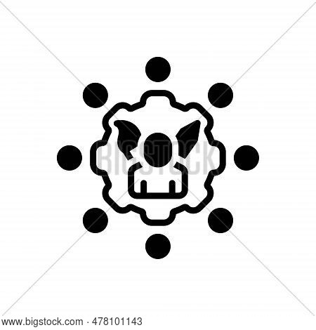 Black Solid Icon For Skills Dexterity Abilities Knowledge Talent Aptitude Mastership Eligibility