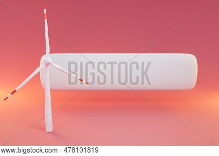 Chat Symbol For Phone Application On Colorfull Infinite Background; Miniature Windmill Sustainablity