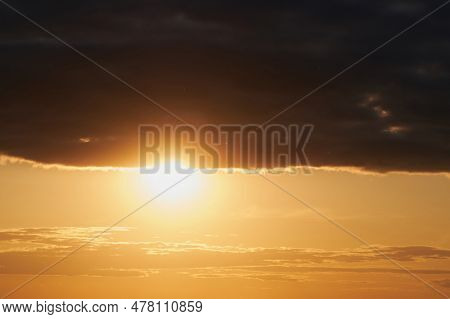 The Twilight Sky Was Alive With Vibrant Hues, Creating A Magical Atmosphere As The Sun Set Behind Th