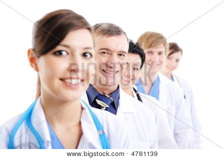 Doktors Gesichter Blick in die Kamera