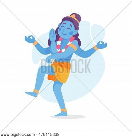 Ancient Indian Hindu Shiva God And Deity Vector Illustration