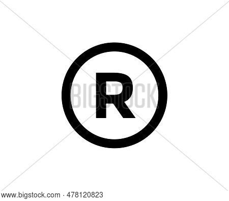 Registered Trademark Icon. Intellectual Property Sign Vector Design And Illustration.