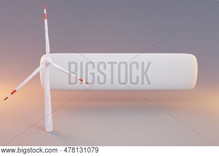 Chat Symbol For Phone Application On Colorfull Infinite Background; Miniature Windmill Sustainablity