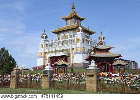 Elista, Russia - June 04, 2023: Buddhist Temple 