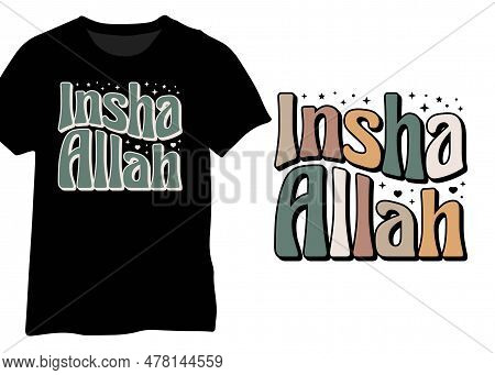 Insha Allah Typography, Muslim Motivational Quotes, Islamic Inspirational Quotes
