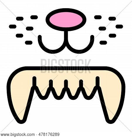 Cat Tooth Care Icon. Outline Cat Tooth Care Vector Icon For Web Design Isolated On White Background 