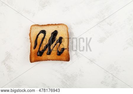 Hot Toast For Breakfast. Roasted Aussie Savory Toasts With Vegemite Spread. Vegemite Is A Very Popul
