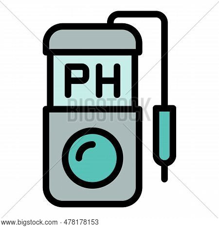 Chemical Ph Meter Icon. Outline Chemical Ph Meter Vector Icon For Web Design Isolated On White Backg