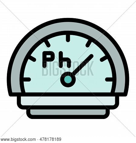 Display Ph Meter Icon. Outline Display Ph Meter Vector Icon For Web Design Isolated On White Backgro