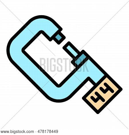 Digital Micrometer Electronic Icon. Outline Digital Micrometer Electronic Vector Icon For Web Design