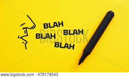 Mouth Talking And Gossip Blah Blah Blah. Contemporary Art