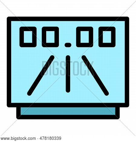 Taximeter Auto Icon. Outline Taximeter Auto Vector Icon For Web Design Isolated On White Background 