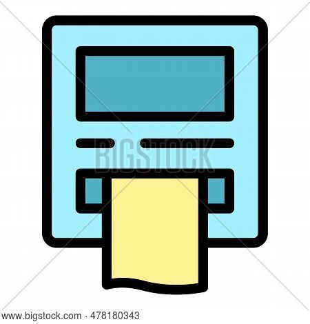 Taximeter Taxi Icon. Outline Taximeter Taxi Vector Icon For Web Design Isolated On White Background 