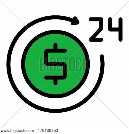 Taximeter Button Icon. Outline Taximeter Button Vector Icon For Web Design Isolated On White Backgro