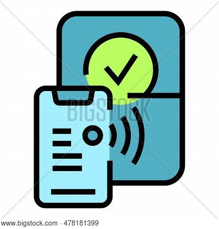 Subway Smartphone Ticket Pay Icon. Outline Subway Smartphone Ticket Pay Vector Icon For Web Design I