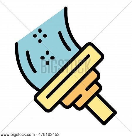 Cleaning Window Mop Icon. Outline Cleaning Window Mop Vector Icon For Web Design Isolated On White B