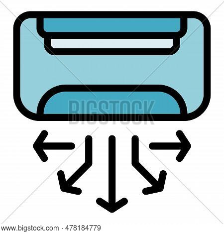 Repair Air Conditioner Air Direction Icon. Outline Repair Air Conditioner Air Direction Vector Icon 