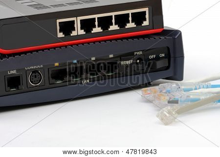Ethernet-switch och router ansluta Lan