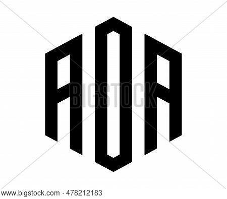 Polygon Aoa Letter Logo Design Vector Template