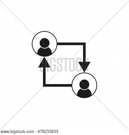 Business People Career Path Growth Sign. Vector Illustration. Stock Image.