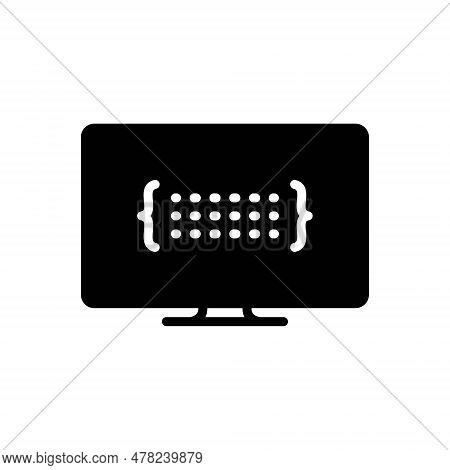 Black Solid Icon For Struct Structure Computer Coding Technology Programming Website