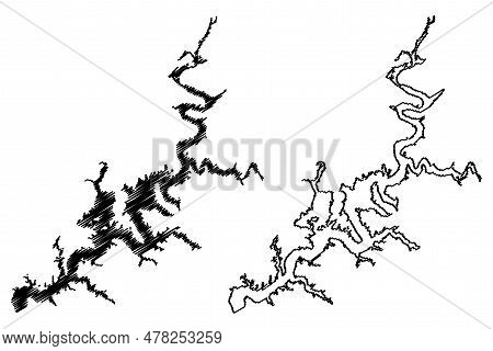 Grand Lake O' The Cherokees Reservoir (united States Of America, North America, Us, Usa, Oklahoma) M