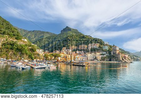 Landscape With Cetara Town, Amalfi Coast, Italy