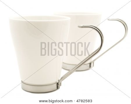 Witte moderne Cups