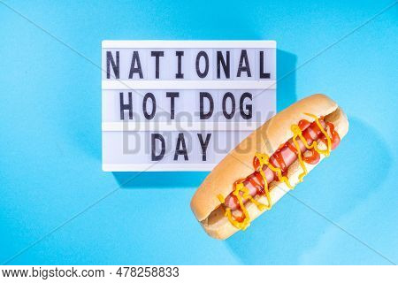 National Hot Dogs Day Background