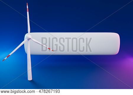 Chat Symbol For Phone Application On Colorfull Infinite Background; Miniature Windmill Sustainablity