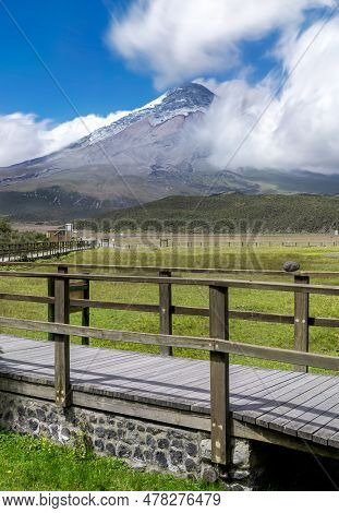 Cotopaxi Volcano View From The Limpiopungo Lake Walk Path, Cotopaxi National Park, Ecuador