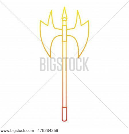 Isolated Axe Weapon Medieval Icon Vector Illustration