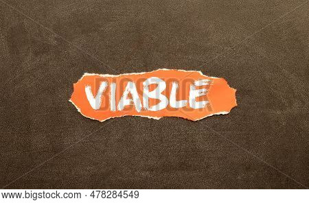 Viable Colorful Word On The Wooden Background